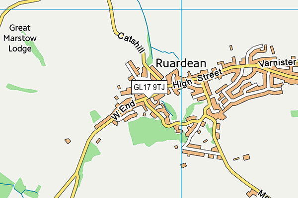 GL17 9TJ map - OS VectorMap District (Ordnance Survey)