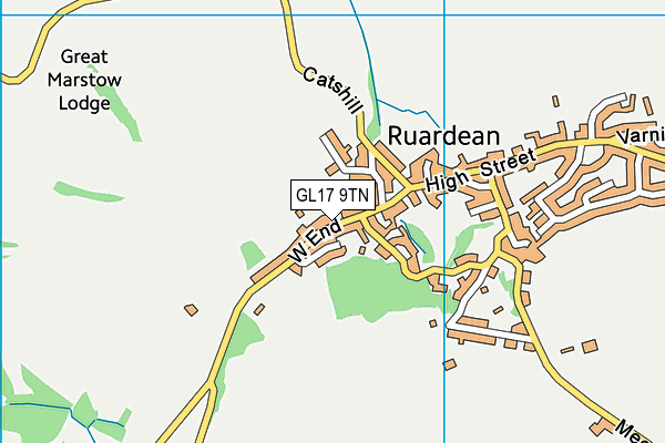 GL17 9TN map - OS VectorMap District (Ordnance Survey)