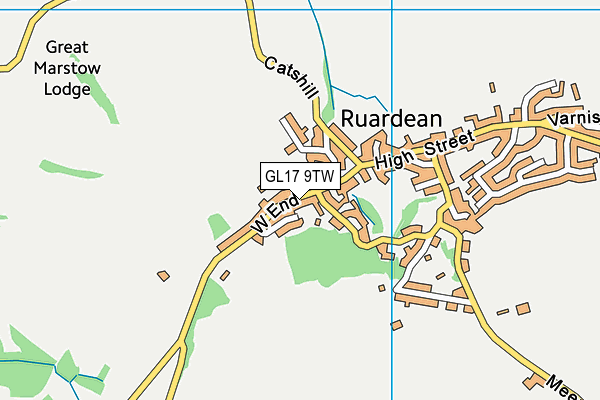 GL17 9TW map - OS VectorMap District (Ordnance Survey)