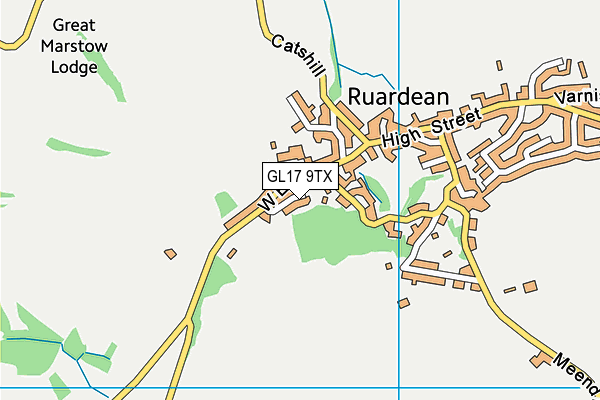 GL17 9TX map - OS VectorMap District (Ordnance Survey)