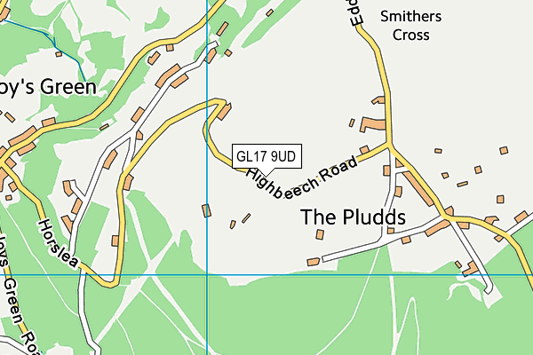 GL17 9UD map - OS VectorMap District (Ordnance Survey)