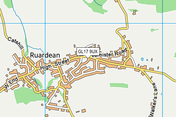 GL17 9UX map - OS VectorMap District (Ordnance Survey)