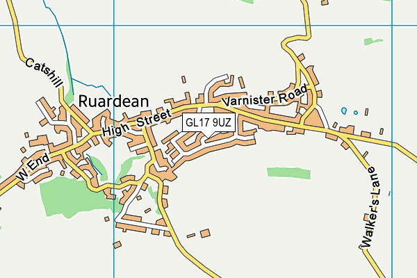 GL17 9UZ map - OS VectorMap District (Ordnance Survey)