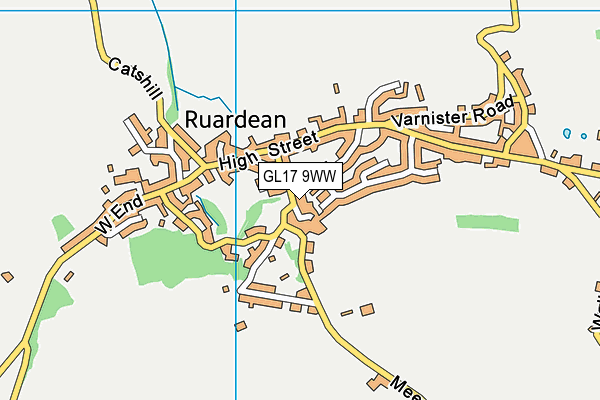 GL17 9WW map - OS VectorMap District (Ordnance Survey)