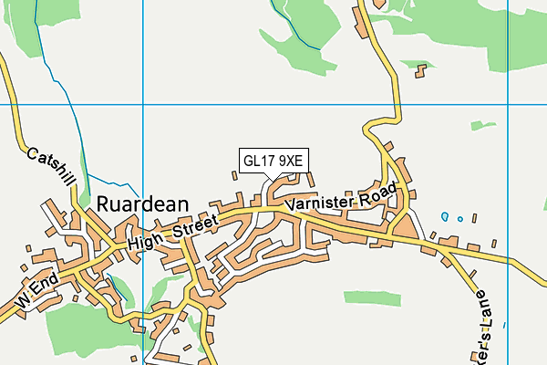 GL17 9XE map - OS VectorMap District (Ordnance Survey)