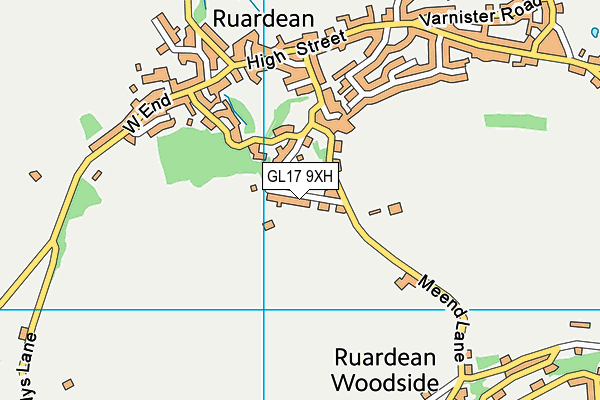 GL17 9XH map - OS VectorMap District (Ordnance Survey)