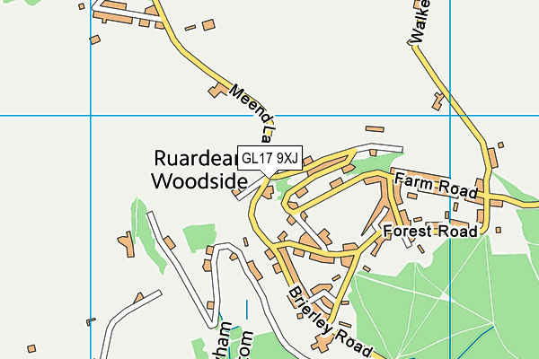 GL17 9XJ map - OS VectorMap District (Ordnance Survey)