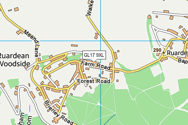 GL17 9XL map - OS VectorMap District (Ordnance Survey)