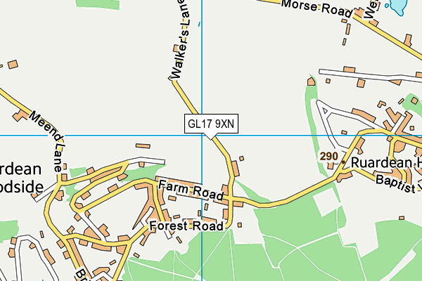 GL17 9XN map - OS VectorMap District (Ordnance Survey)