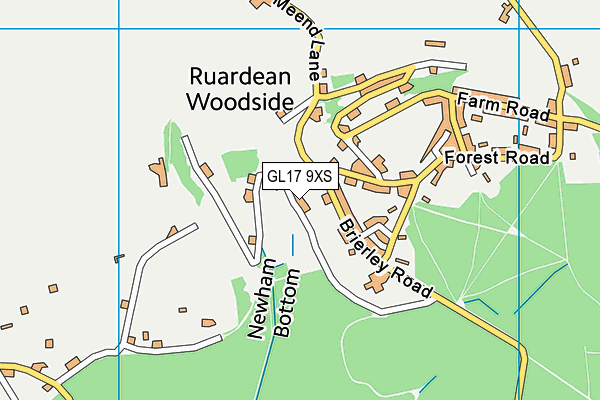 GL17 9XS map - OS VectorMap District (Ordnance Survey)