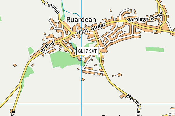 GL17 9XT map - OS VectorMap District (Ordnance Survey)