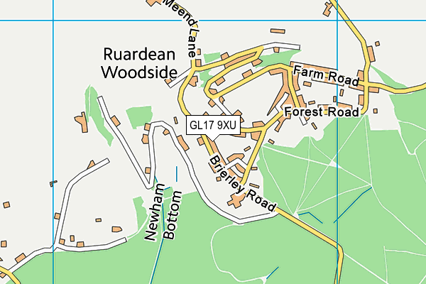 GL17 9XU map - OS VectorMap District (Ordnance Survey)