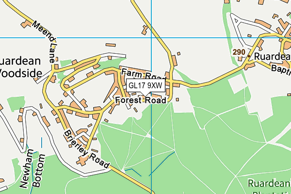 GL17 9XW map - OS VectorMap District (Ordnance Survey)