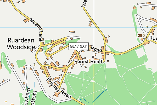 GL17 9XY map - OS VectorMap District (Ordnance Survey)