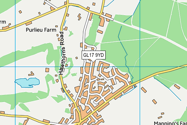 GL17 9YD map - OS VectorMap District (Ordnance Survey)