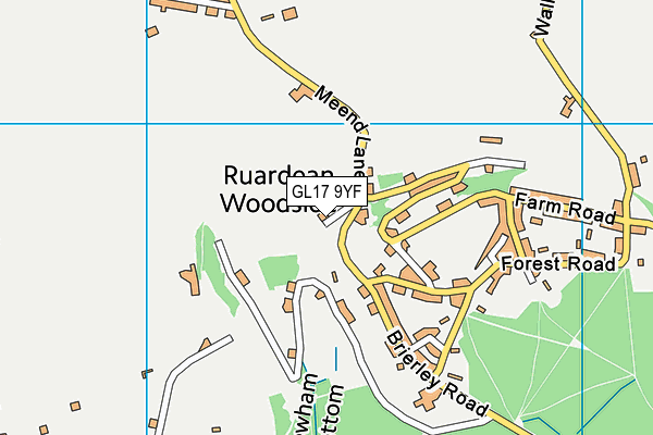 GL17 9YF map - OS VectorMap District (Ordnance Survey)