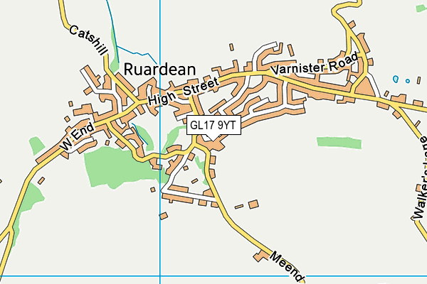 GL17 9YT map - OS VectorMap District (Ordnance Survey)