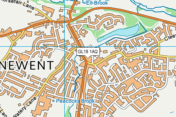 GL18 1AQ map - OS VectorMap District (Ordnance Survey)