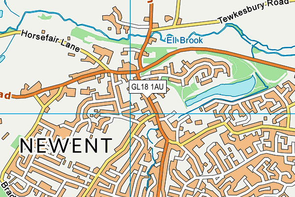 GL18 1AU map - OS VectorMap District (Ordnance Survey)