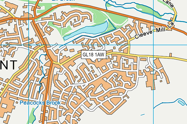 GL18 1AW map - OS VectorMap District (Ordnance Survey)