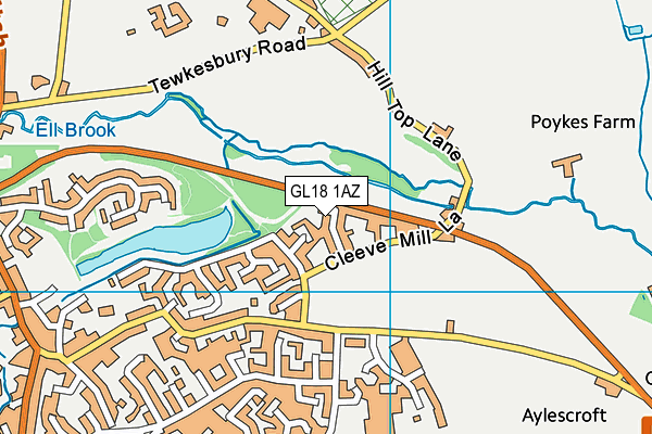GL18 1AZ map - OS VectorMap District (Ordnance Survey)