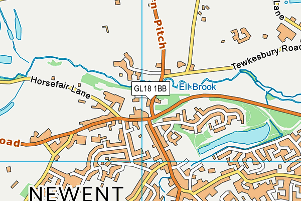 GL18 1BB map - OS VectorMap District (Ordnance Survey)