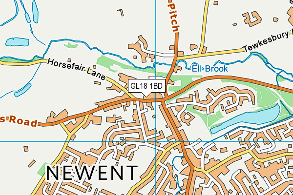 GL18 1BD map - OS VectorMap District (Ordnance Survey)