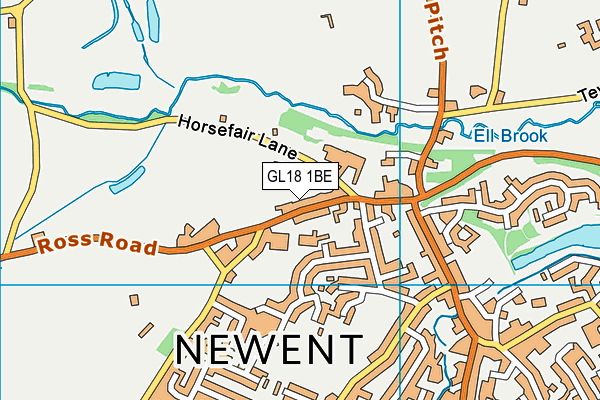 GL18 1BE map - OS VectorMap District (Ordnance Survey)