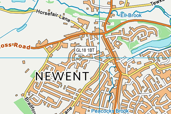 GL18 1BT map - OS VectorMap District (Ordnance Survey)