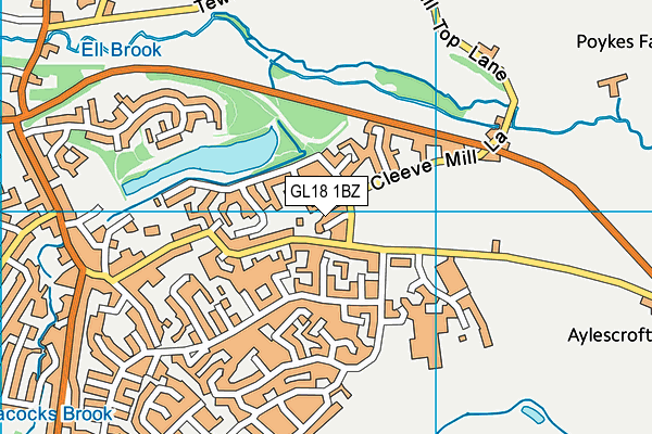 GL18 1BZ map - OS VectorMap District (Ordnance Survey)