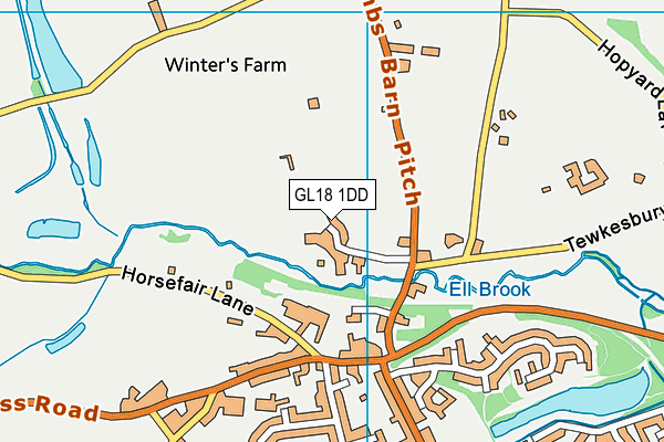 GL18 1DD map - OS VectorMap District (Ordnance Survey)