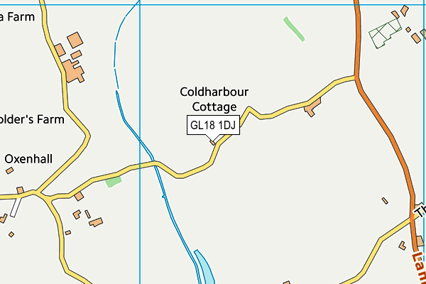 GL18 1DJ map - OS VectorMap District (Ordnance Survey)