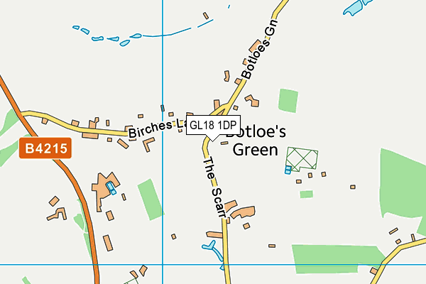 GL18 1DP map - OS VectorMap District (Ordnance Survey)