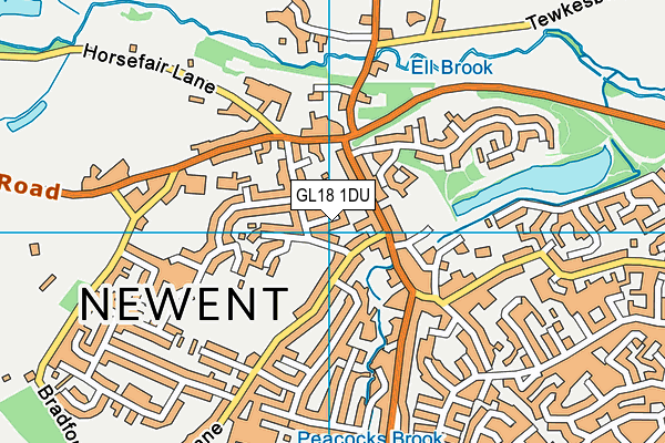 GL18 1DU map - OS VectorMap District (Ordnance Survey)