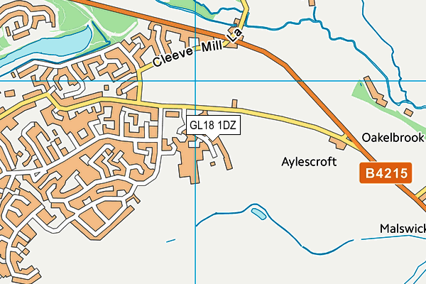 GL18 1DZ map - OS VectorMap District (Ordnance Survey)