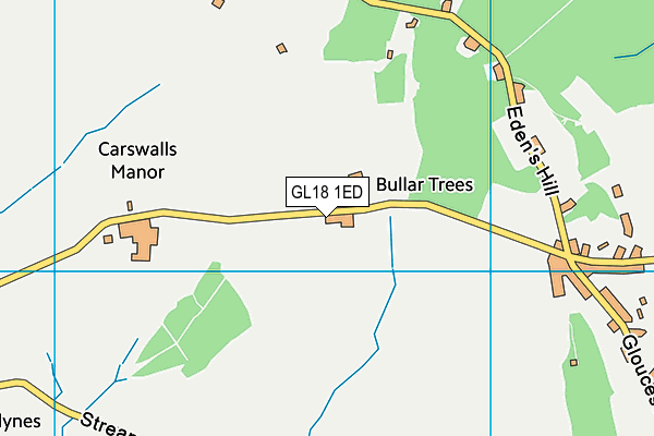 GL18 1ED map - OS VectorMap District (Ordnance Survey)