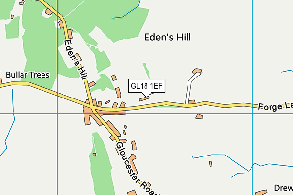 GL18 1EF map - OS VectorMap District (Ordnance Survey)