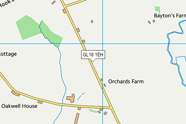 GL18 1EH map - OS VectorMap District (Ordnance Survey)