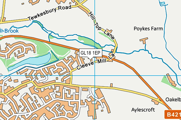 GL18 1EP map - OS VectorMap District (Ordnance Survey)