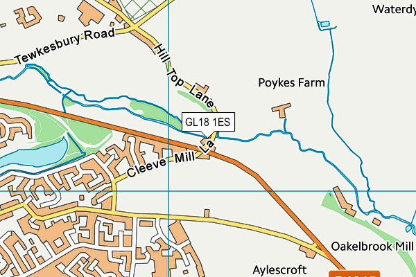 GL18 1ES map - OS VectorMap District (Ordnance Survey)