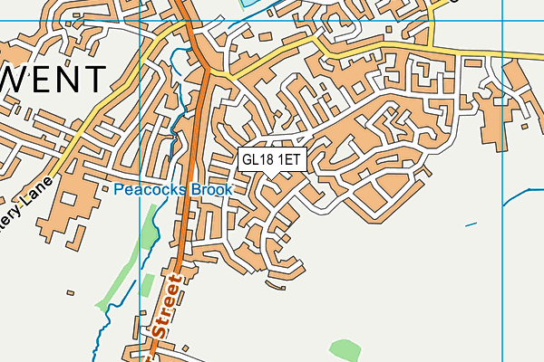 GL18 1ET map - OS VectorMap District (Ordnance Survey)