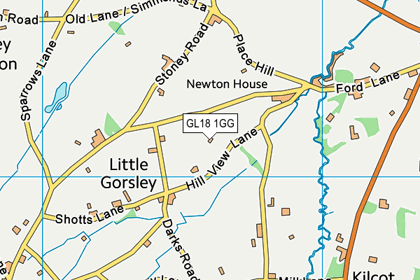 GL18 1GG map - OS VectorMap District (Ordnance Survey)