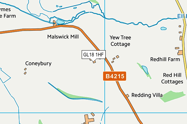 GL18 1HF map - OS VectorMap District (Ordnance Survey)