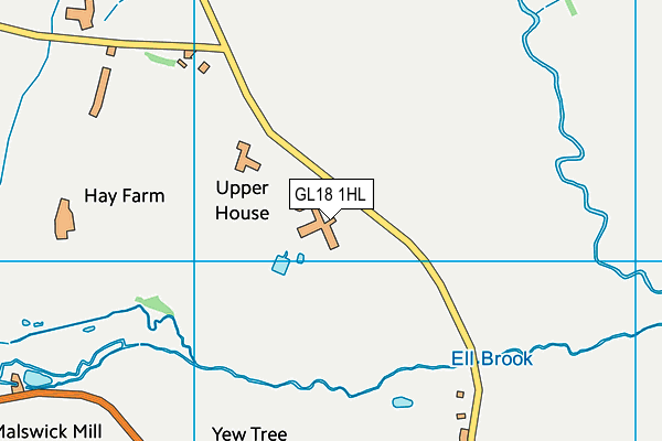 GL18 1HL map - OS VectorMap District (Ordnance Survey)