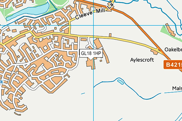 GL18 1HP map - OS VectorMap District (Ordnance Survey)