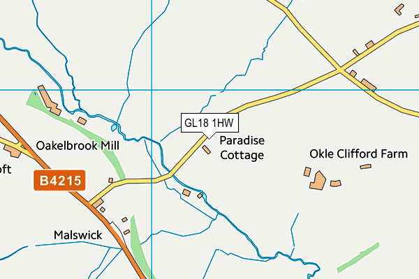 GL18 1HW map - OS VectorMap District (Ordnance Survey)