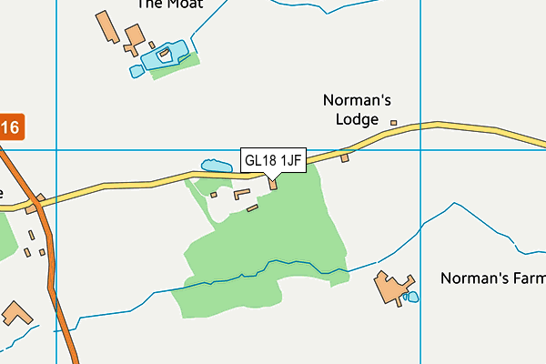 GL18 1JF map - OS VectorMap District (Ordnance Survey)