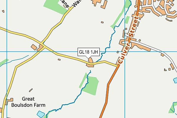 GL18 1JH map - OS VectorMap District (Ordnance Survey)