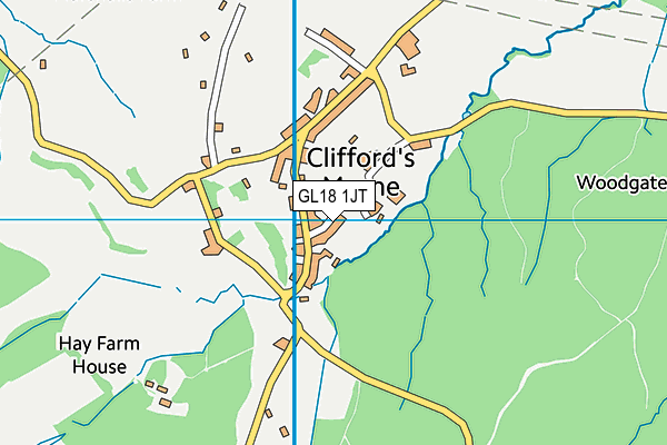 GL18 1JT map - OS VectorMap District (Ordnance Survey)