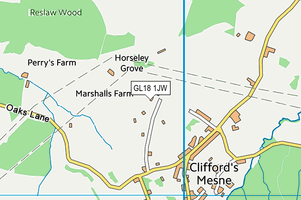 GL18 1JW map - OS VectorMap District (Ordnance Survey)